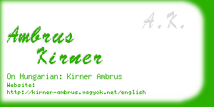 ambrus kirner business card